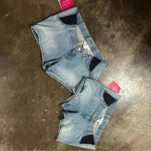 Two Pair Lot — Size 8 Isabel Maternity Under Belly Jean Shorts Midi Short NWT - Picture 4 of 6